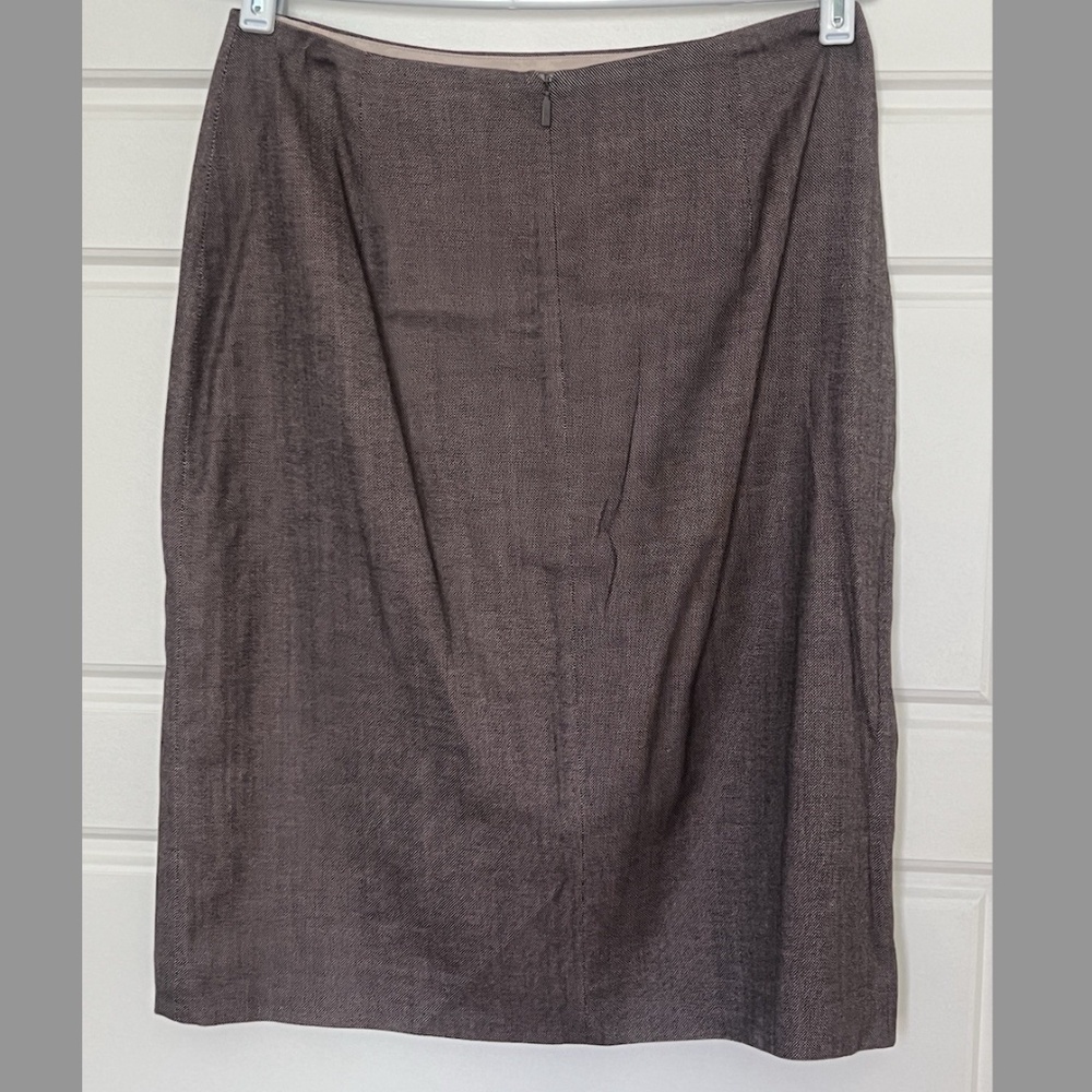 Hugo Boss Skirt Wool Blend Size 10 Heather Gray / Pink